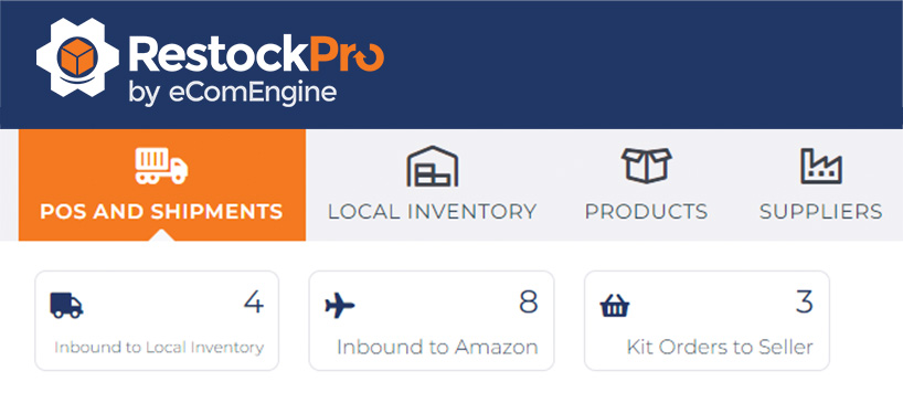 Order tracking view in RestockPro