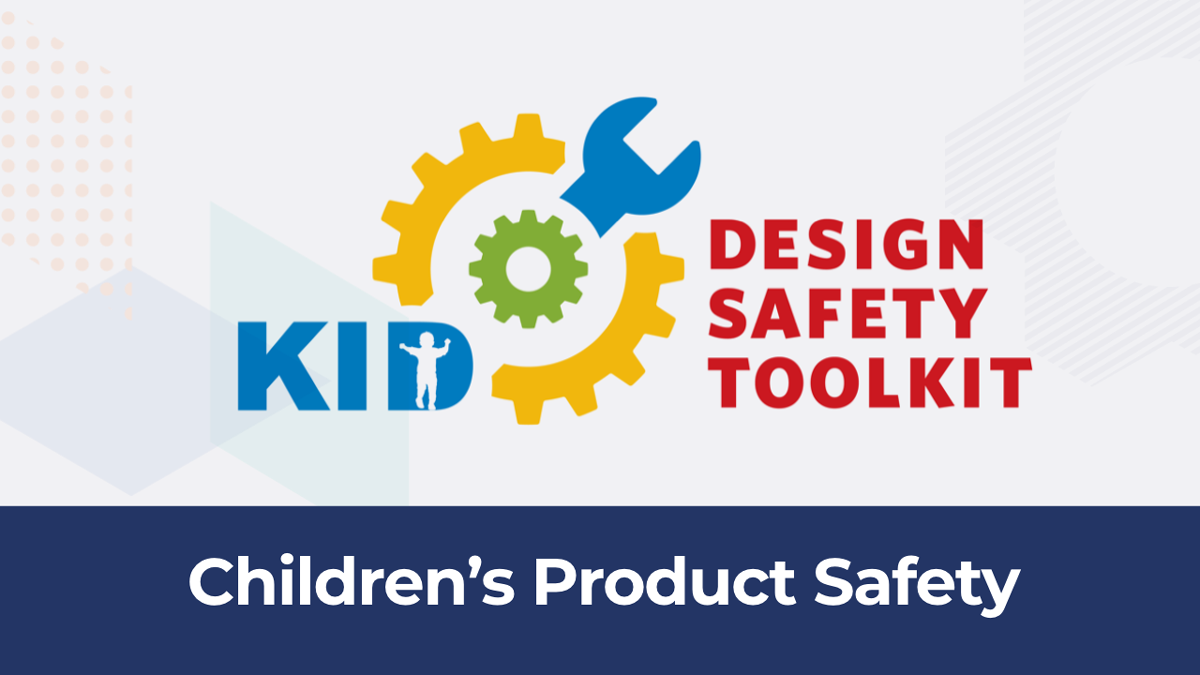 KID logo and text, "Children's product safety"