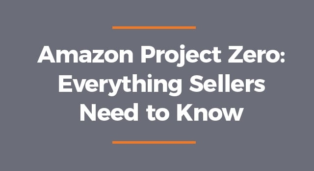 Gray background with text, "Amazon Project Zero: Everything Sellers Need to Know"